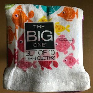 Set of 10 Big One 12” X 12” Assorted Dish Cloths